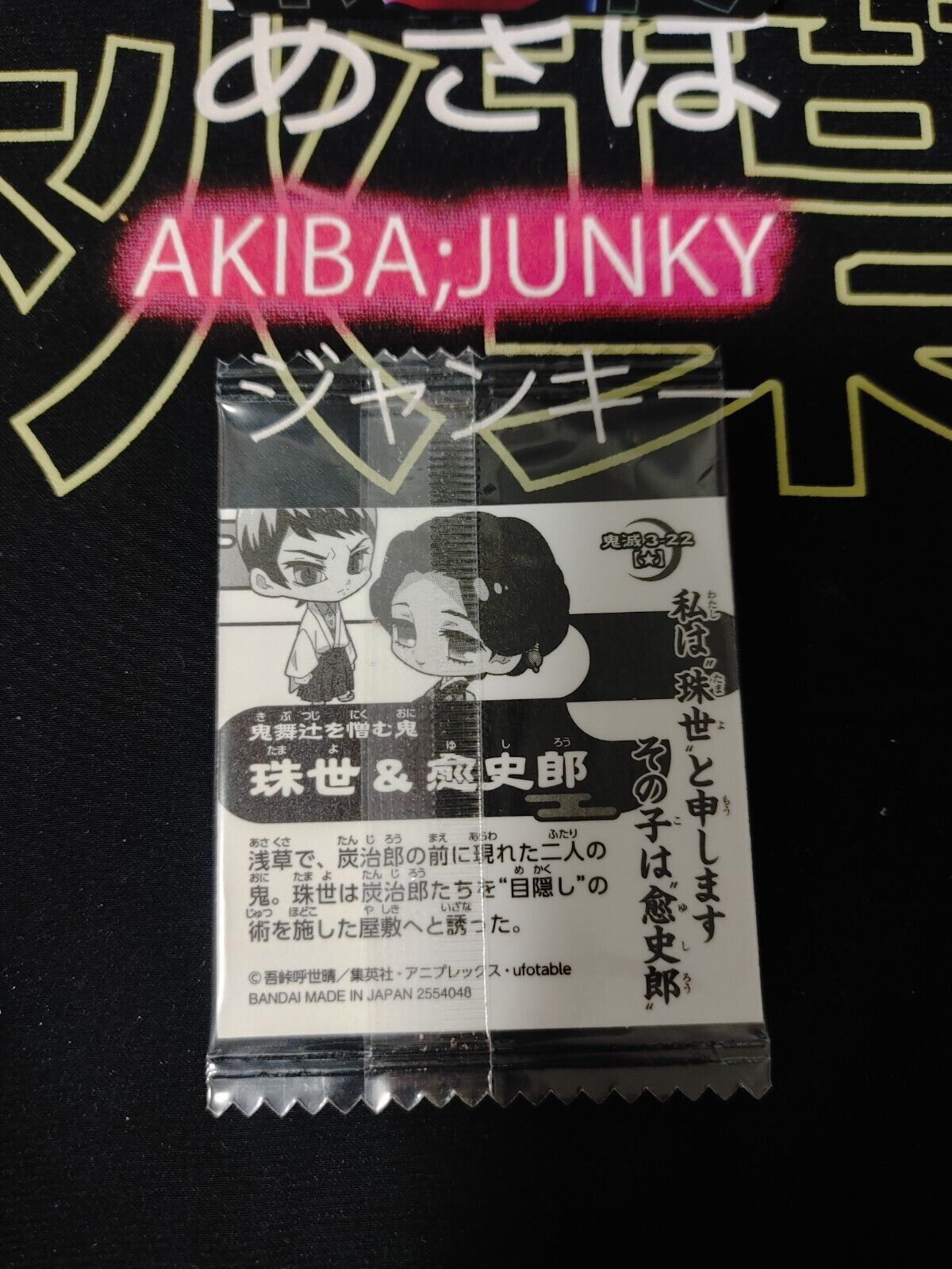 Demon Slayer Kimetsu no Yaiba Tamayo Yushiro 3-22 Collection Sticker Card JAPAN