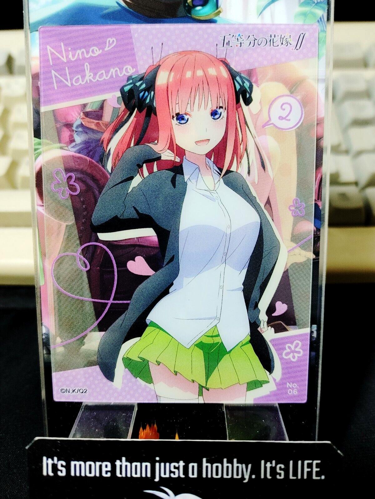 Quintessential Quintuplets Anime Card Nino Nakano Clear 06 JAPAN Release
