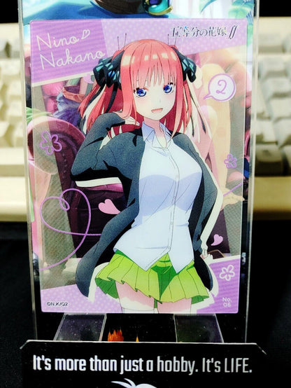 Quintessential Quintuplets Anime Card Nino Nakano Clear 06 JAPAN Release