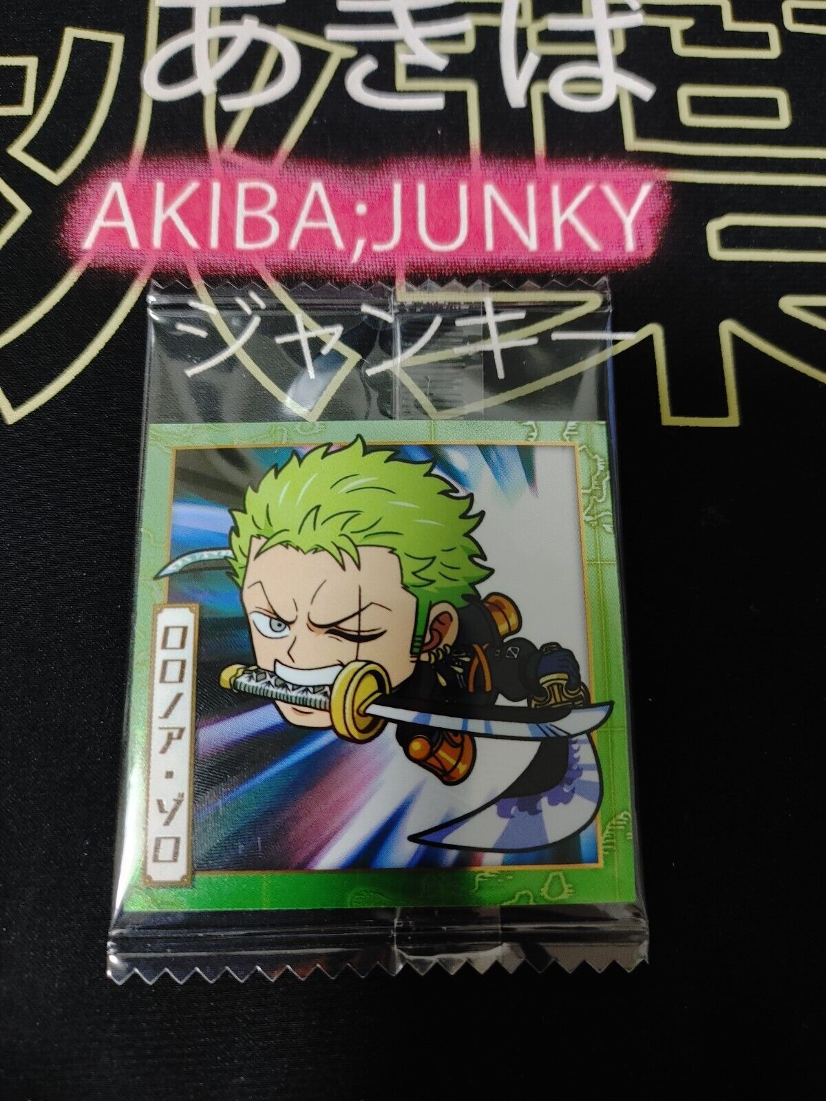 One Piece Anime Roronoa Zoro Sticker Seal Card SW9-02 Collectible JAPAN