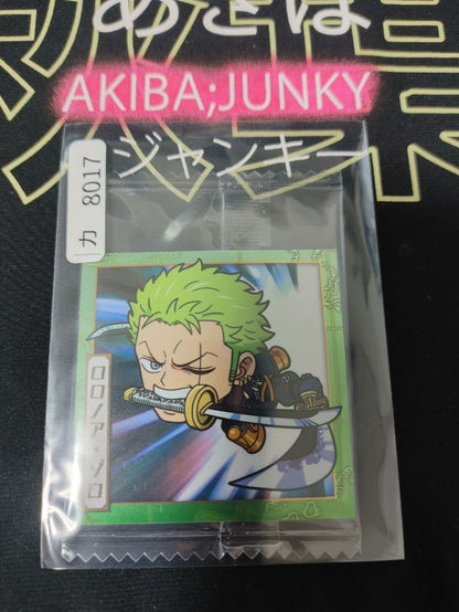 One Piece Anime Roronoa Zoro Sticker Seal Card SW9-02 Collectible JAPAN