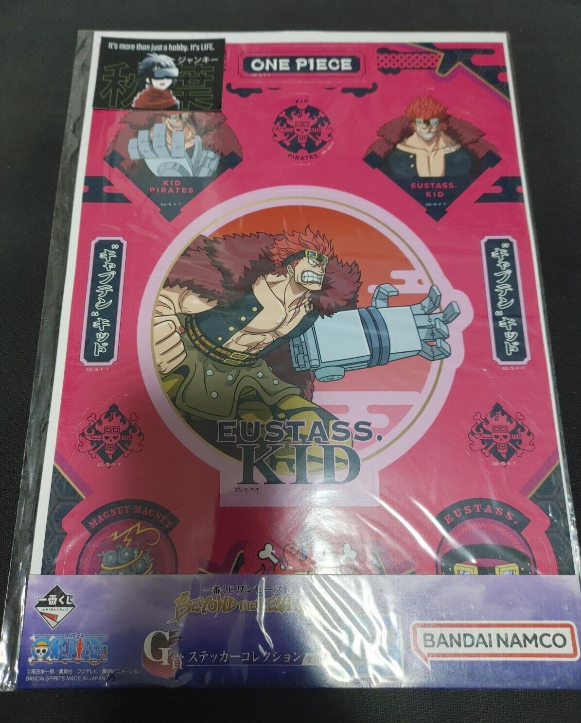 Anime One Piece Animation Luffy Eustaff Kid Sticker Set JAPAN Limited