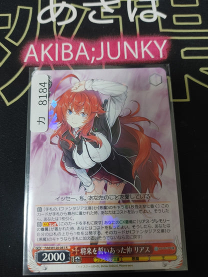 Weiss Schwarz Fujimi Fantasia Fdd/W120-081 R Rias, Promised Together JAPAN