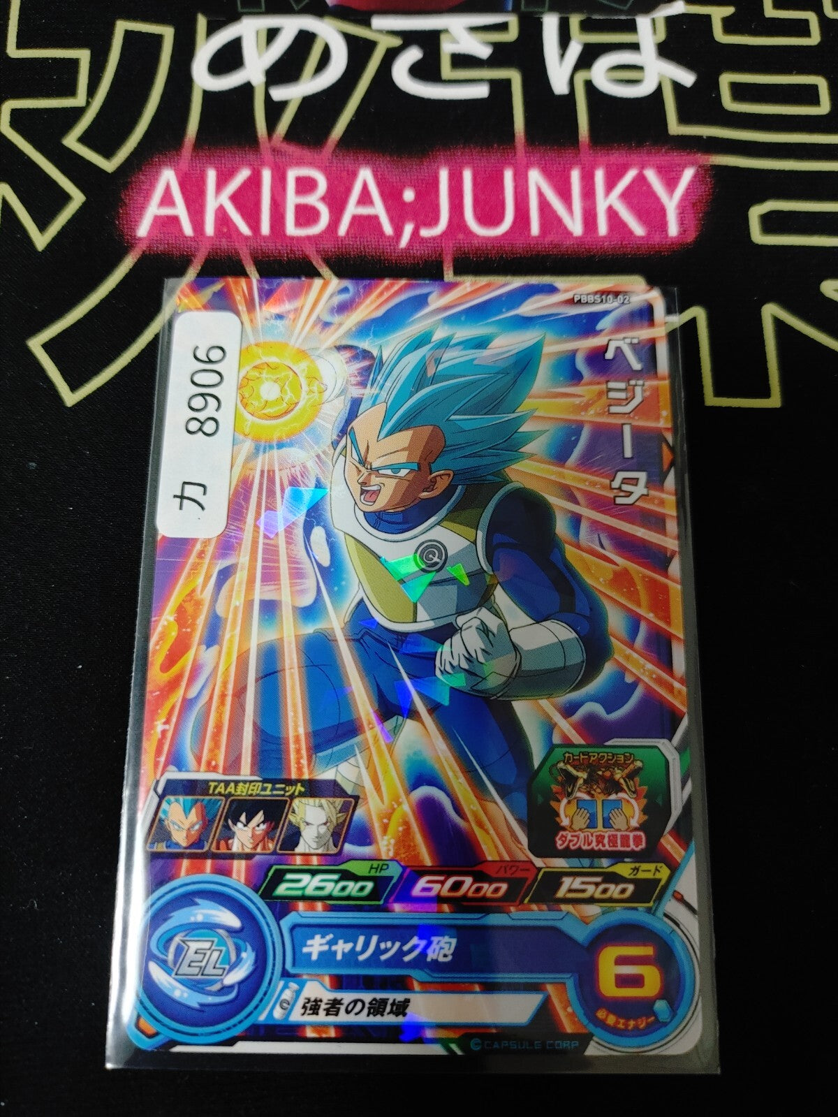 Super Dragon Ball Heroes Promo Card Vegeta PBBS10-02 Super Saiyan God SS Japan