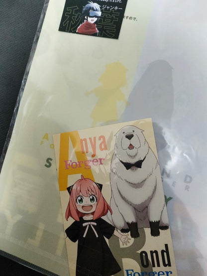 Spy x Family Clear File Bond Anya Bond Kawaii B Card Set Limited Japan Release
