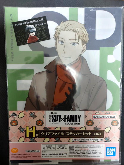 Spy x Family Clear File Bond Loid Fiona Franky A Sticker Set Limited Japan