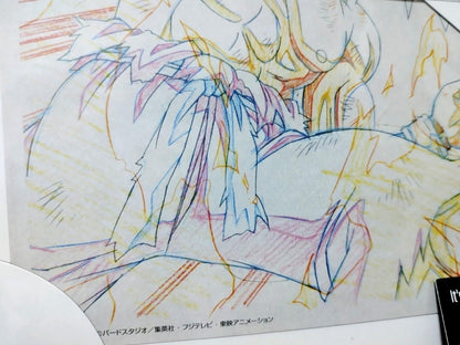 Dragon ball Cel Print 2 Sheets Vegeta Goku Fusion Anime JAPAN B Limited