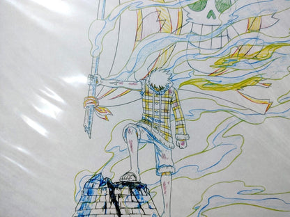 One Piece Cel Print Luffy Crew Flag Anime B Animation JAPAN