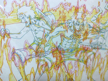 One Piece Cel Print Luffy Ace Anime C Animation JAPAN