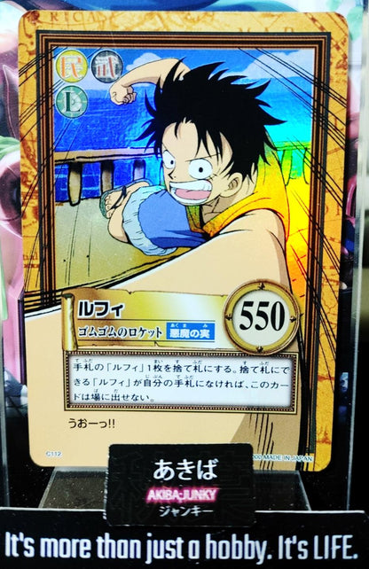One Piece Bandai Carddass Card Luffy C112 Japanese Retro Vintage Japan