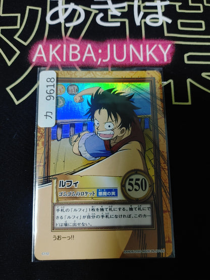 One Piece Bandai Carddass Card Luffy C112 Japanese Retro Vintage Japan
