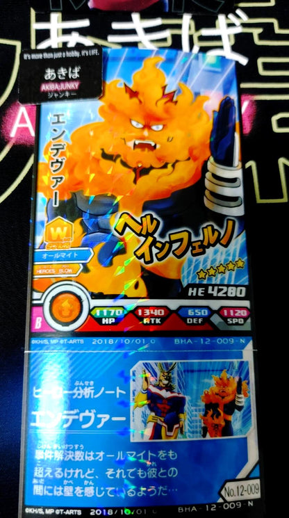 My Hero Academia Heroes Battle Rush Card Endeavor BHA-12-009-N Japan