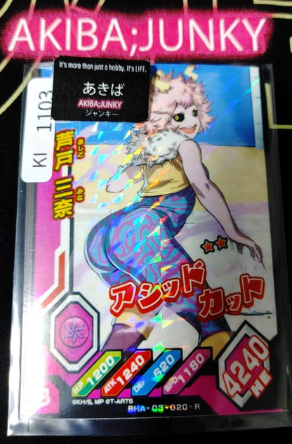 My Hero Academia Heroes Battle Rush Card Mina Ashido BHA-03-020-R HC Japan