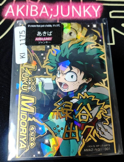 My Hero Academia Heroes Battle Rush Card Gold Midoriya Deku Amazing 001 HC Japan