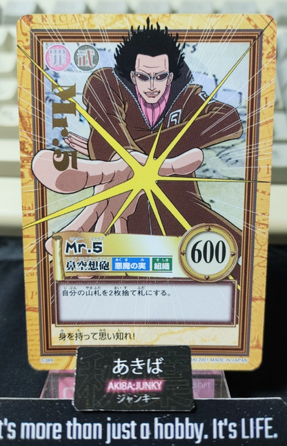 One Piece Bandai Carddass Card Mr. 5 C389 Japanese Retro Vintage Japan