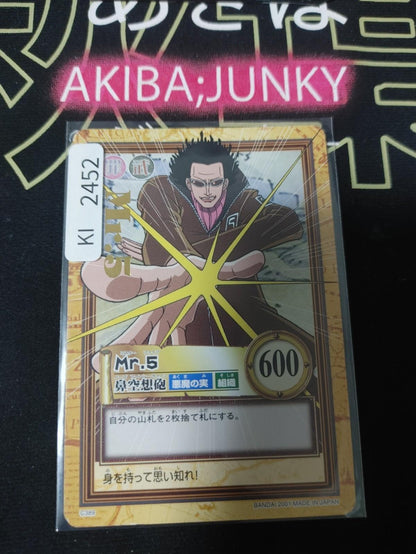One Piece Bandai Carddass Card Mr. 5 C389 Japanese Retro Vintage Japan