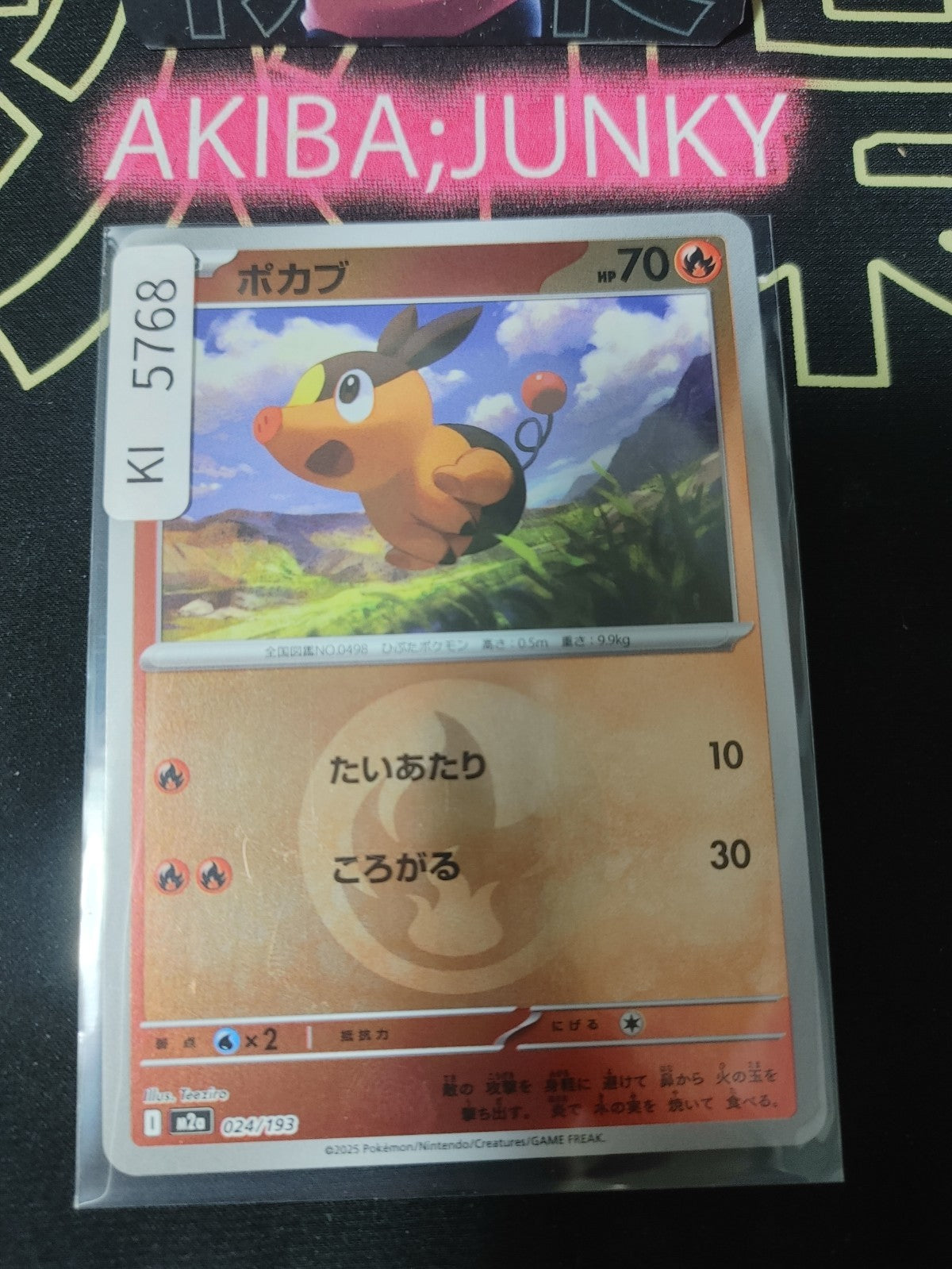 Pokemon Tepig M2a 024/193 Fire Energy Foil Card Japanese JAPAN