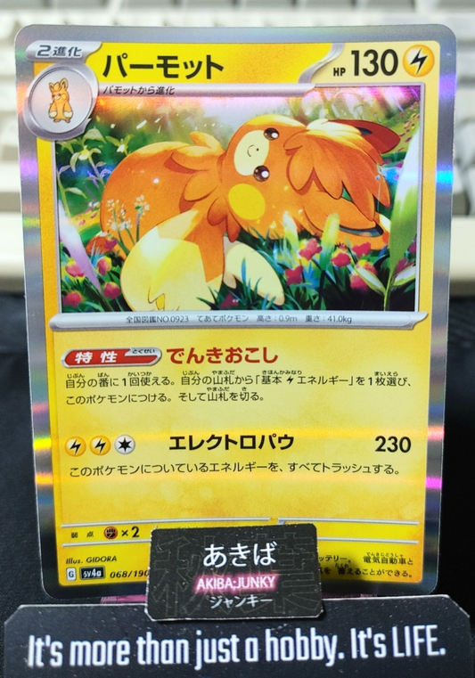 Pokemon Pawmot SV4A 068/190 Reverse Holo Card Japanese JAPAN