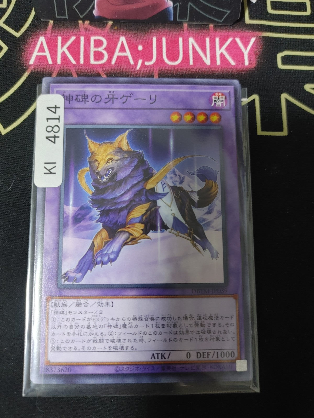 Geri, Fangs of the Mysterune Yugioh DBTM-JP039 Yu-Gi-Oh Konami OCG JAPAN