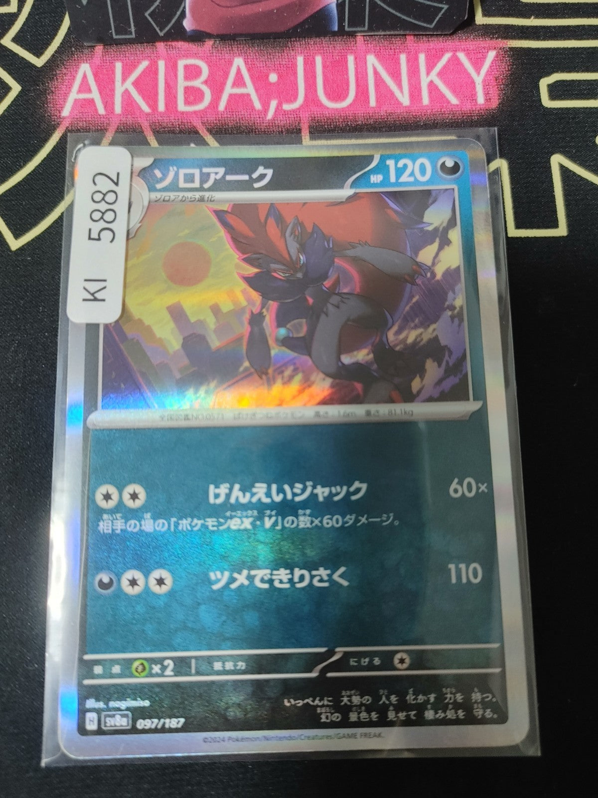 Pokemon Zoroark SV8a 097/187 Card Japanese JAPAN