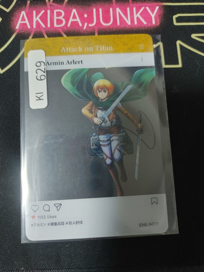 Attack on Titan Card Armin Clear Card C Release AoT JAPAN