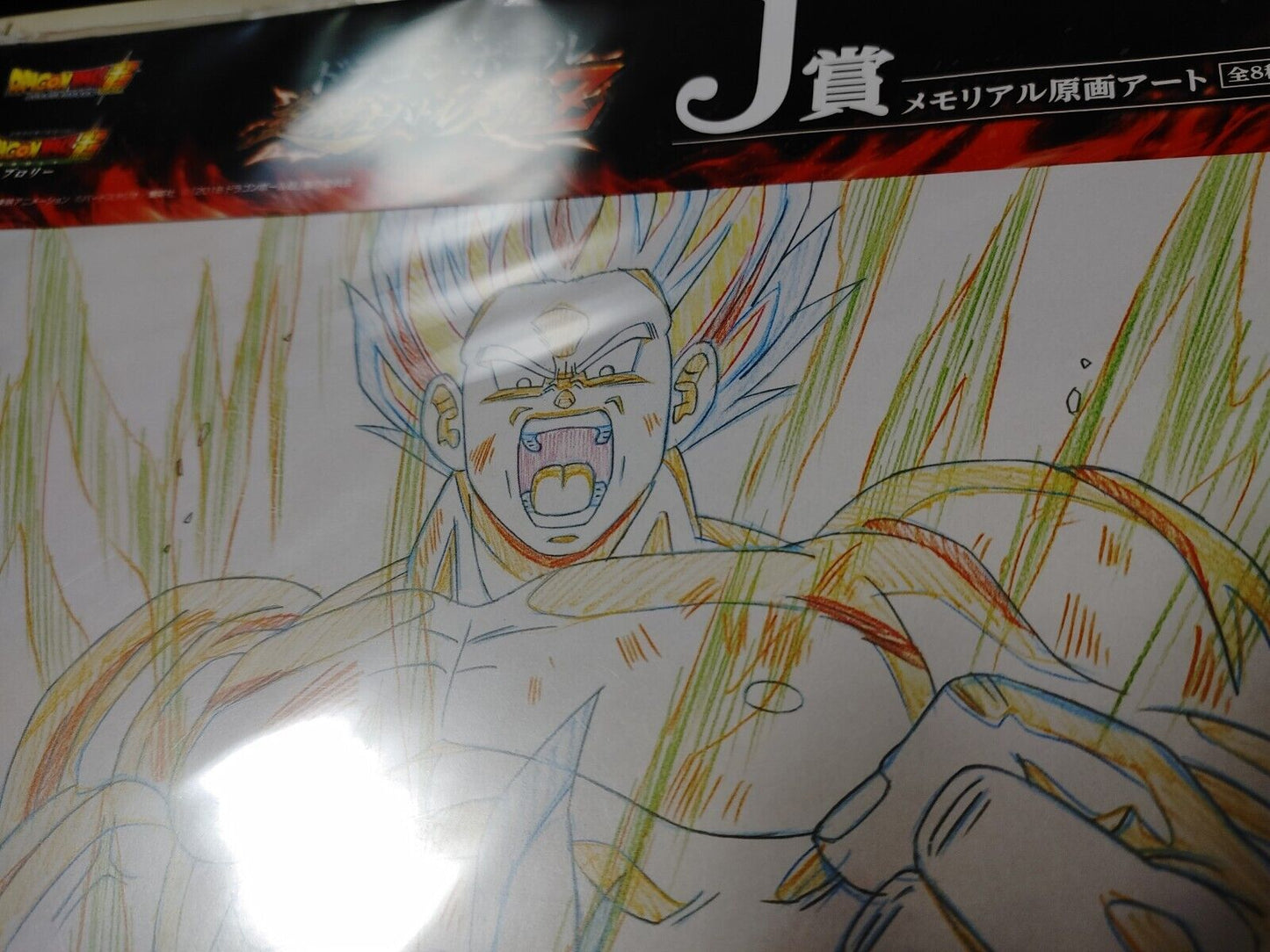 Anime Dragon ball Animation Cel Print Goku Charging Japan Limited Release