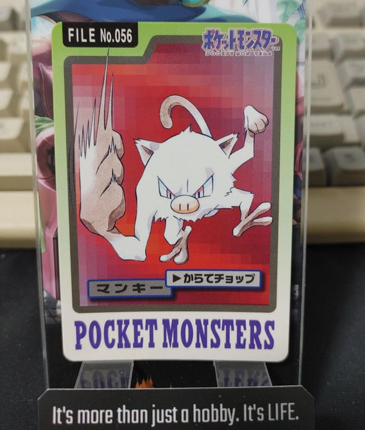 Pokemon Bandai Mankey Card #056 Japanese Retro Japan Rare Item