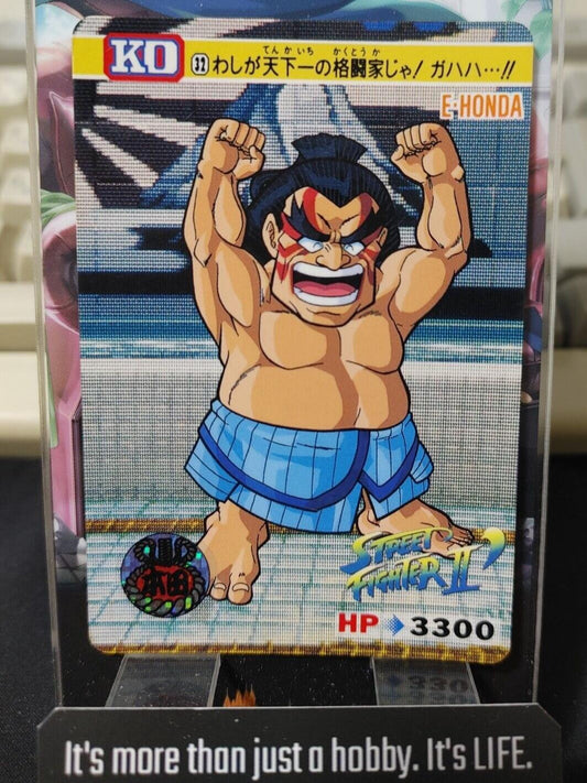 Street Fighter II E Honda Carddass Card #32 Japanese Vintage Japan Retro