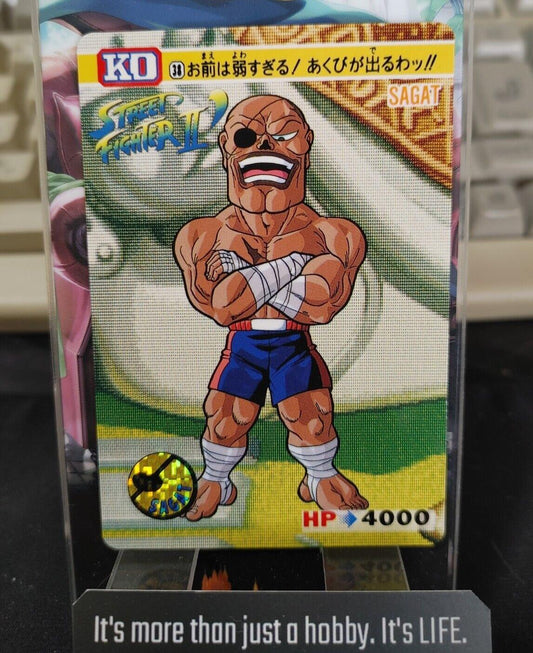 Street Fighter II Bandai Sagat Carddass Card #38 Japanese Retro Japan Rare