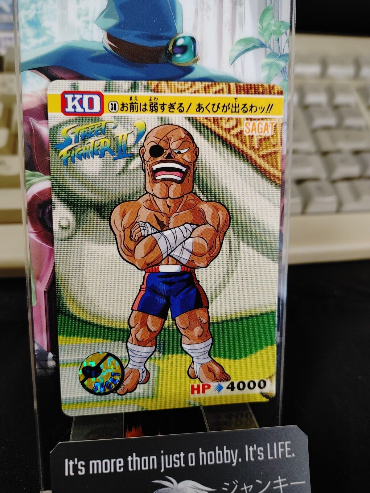 Street Fighter II Bandai Sagat Carddass Card #38 Japanese Retro Japan Rare