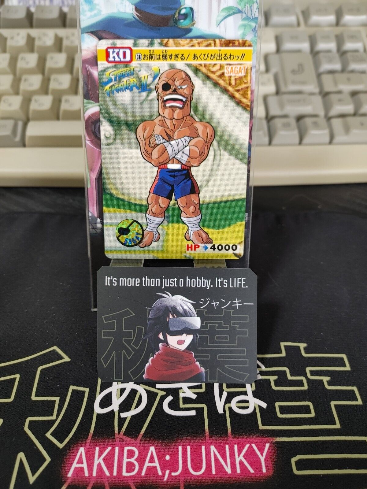 Street Fighter II Bandai Sagat Carddass Card #38 Japanese Retro Japan Rare