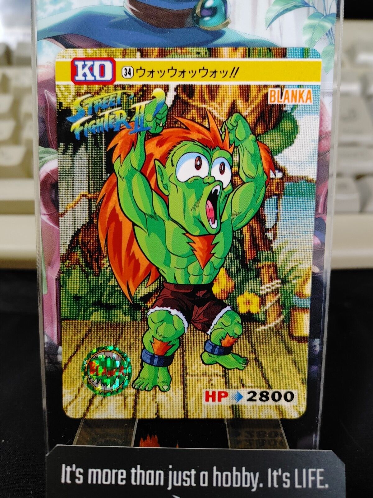 Street Fighter II Bandai Blanka Carddass Card #34 Japanese Retro Japan Rare