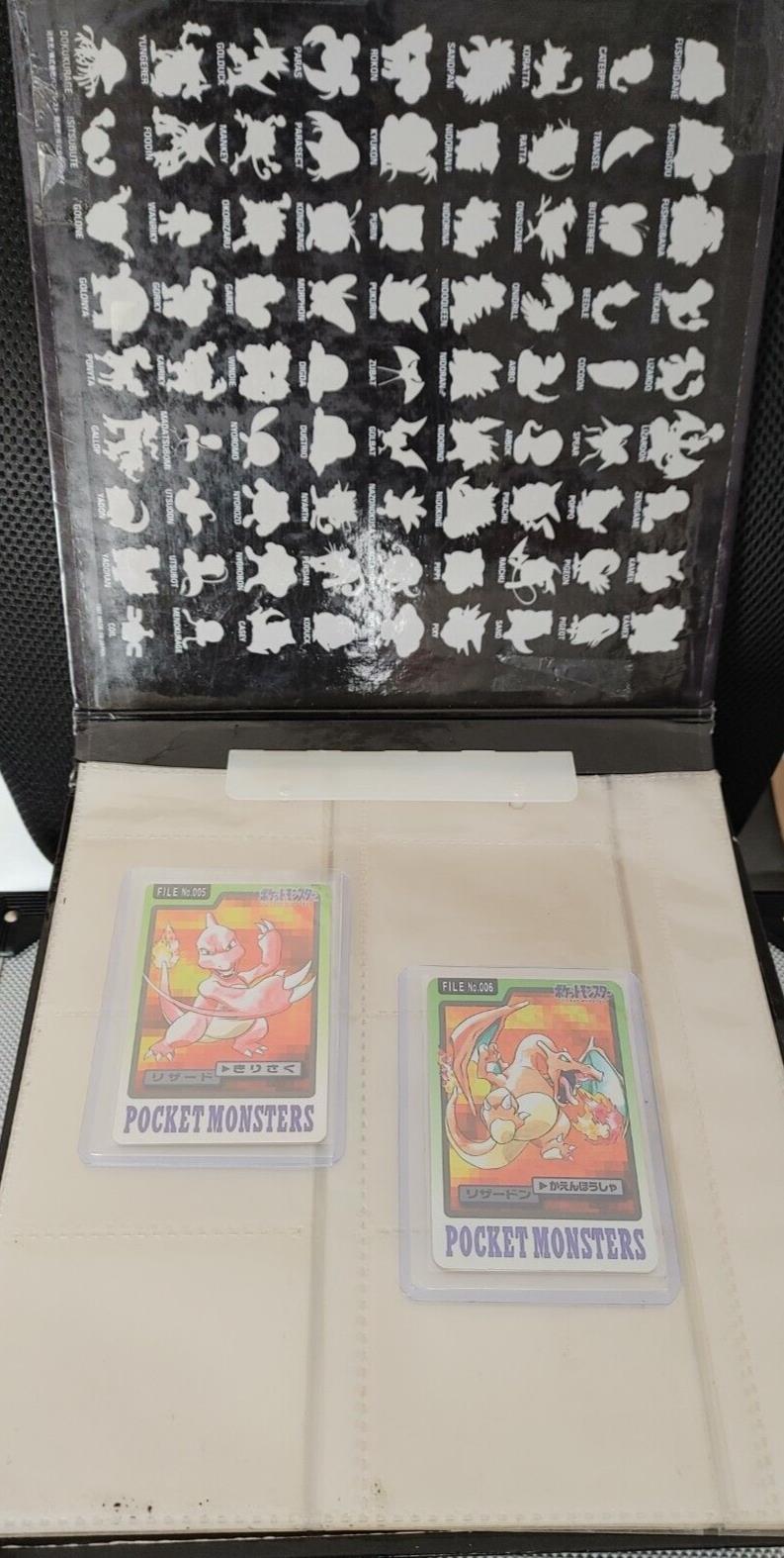 Pokemon Bandai Charizard Carddass #006 Charmelon  Japanese Vintage Binder Lot