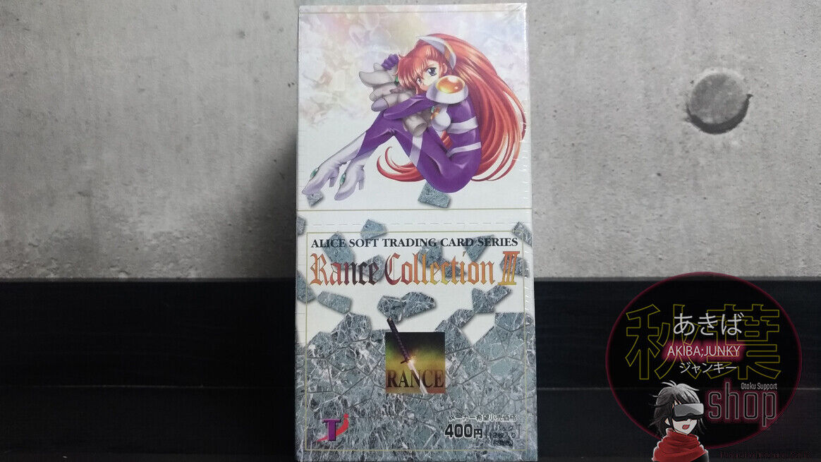 Alicesoft Trading Cards Rance Collection III Sealed Box Japan + Sil promo foil