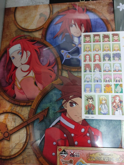 Game Tales of Symphonia A4 Clear File Folder 2x with bonus character seals Japan