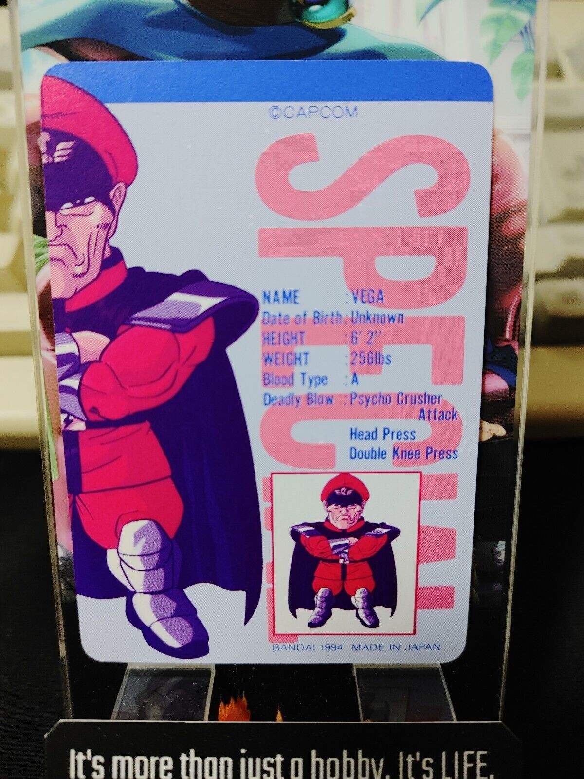 Street Fighter II Bandai Movie Carddass Card #20 Japanese Retro Japan Rare Item