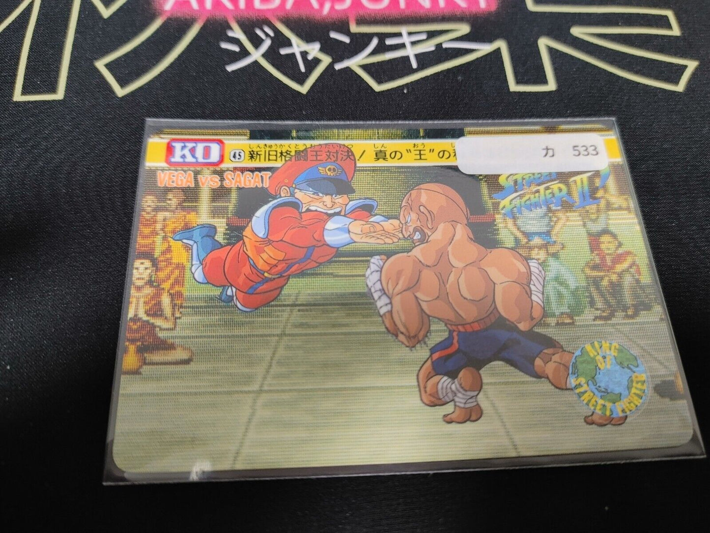 Street Fighter II Bandai Sagat Vega Carddass Card #45 Japanese Retro Japan Rare