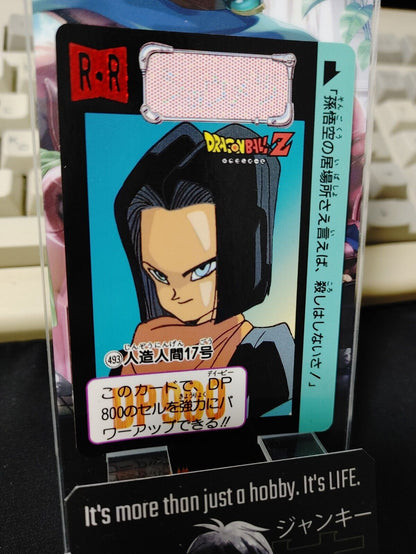 Dragon Ball Z Bandai Carddass Card Android 17 #493 Japanese Retro Vintage Japan