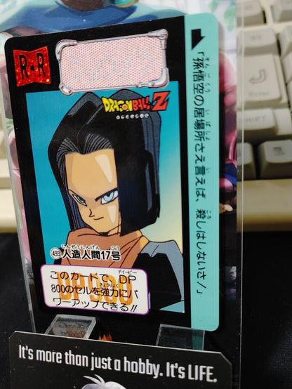 Dragon Ball Z Bandai Carddass Card Android 17 #493 Japanese Retro Vintage Japan