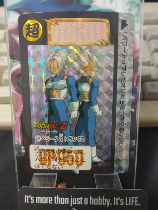 Dragon Ball Z Bandai Carddass Trunks Vegeta #501 Holo Japanese Retro Vintage