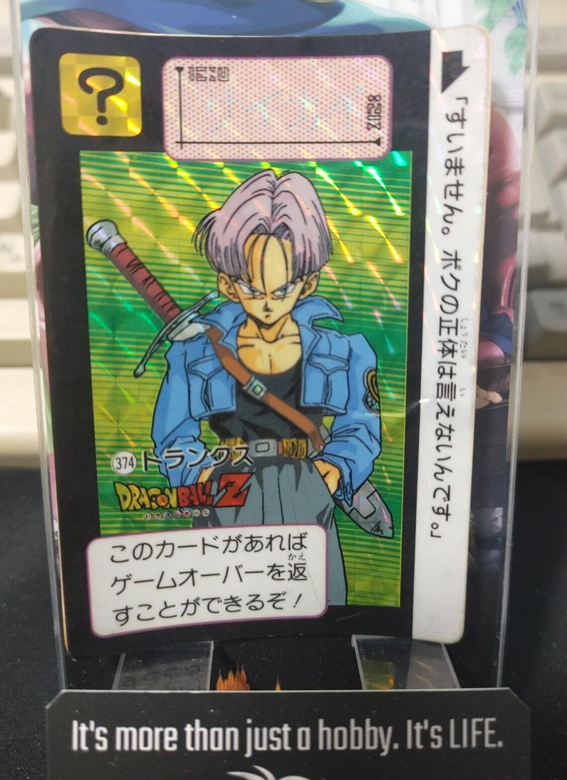 Dragon Ball Z Bandai Carddass Trunks #374 Prism Holo Japanese Retro Vintage