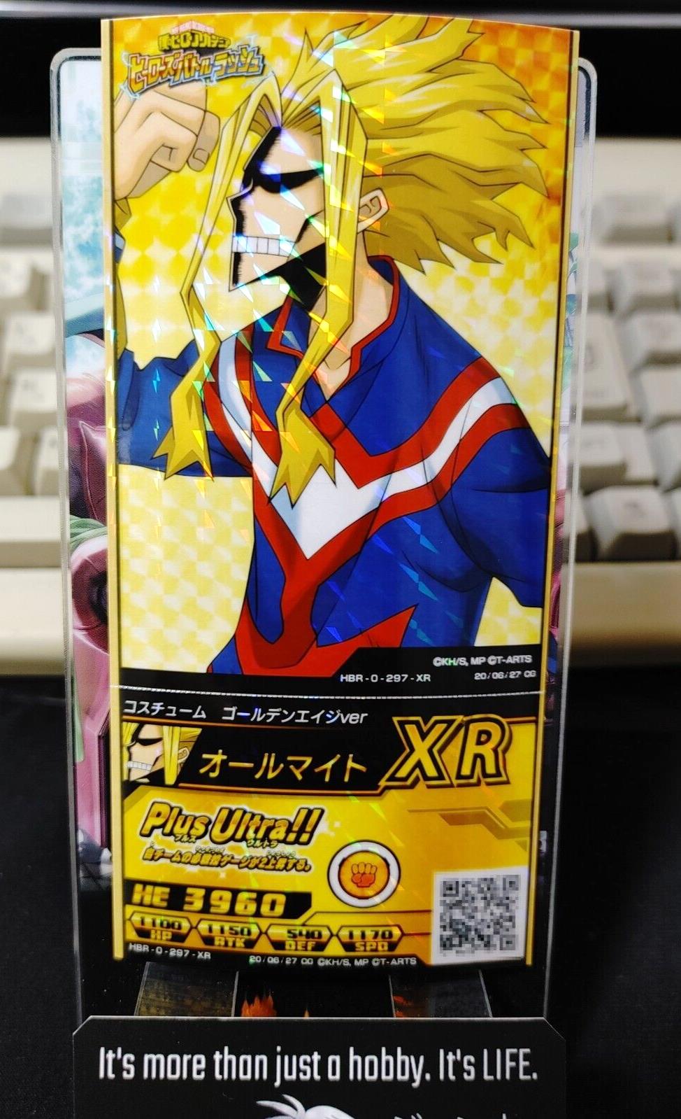 My Hero Academia Heroes Battle Rush Card All Might HBR-0-297-XR Japan