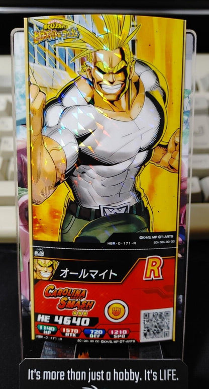 My Hero Academia Heroes Battle Rush Card All Might HBR-0-171-R Japan