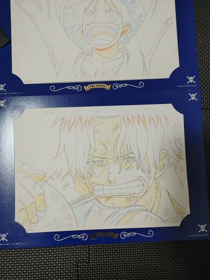 Anime One Piece Animation Cel Print Design Memorial Log 3x LOT Japan Limited