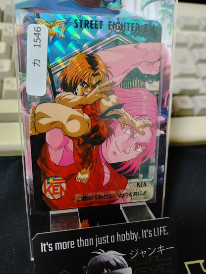 Street Fighter II V Bandai Ken Carddass Card #2 Japanese Vintage Japan HOLO