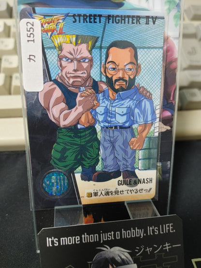 Street Fighter II V Bandai Guile Nash Carddass Card Japanese Vintage Japan