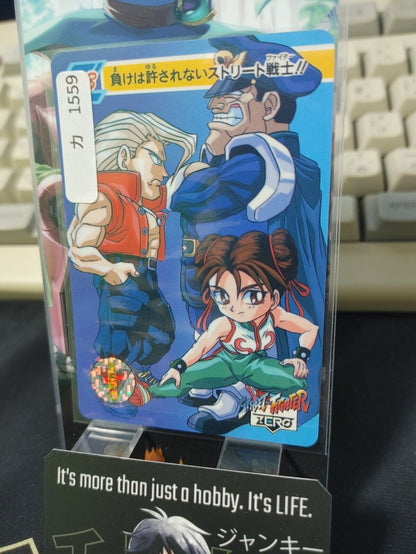 Street Fighter Zero Bandai Chun Li Bison Carddass Card  Japanese Vintage Japan