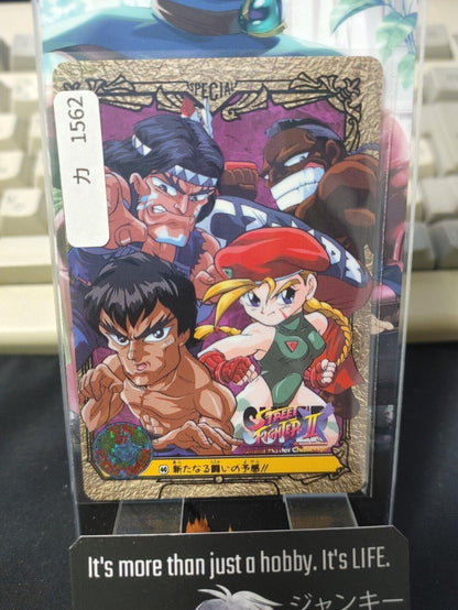 Street Fighter II Bandai Cammy Fei Long Carddass Card  Japanese Vintage Japan