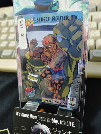 Street Fighter II V Bandai Sagat Carddass Card  Japanese Vintage Japan