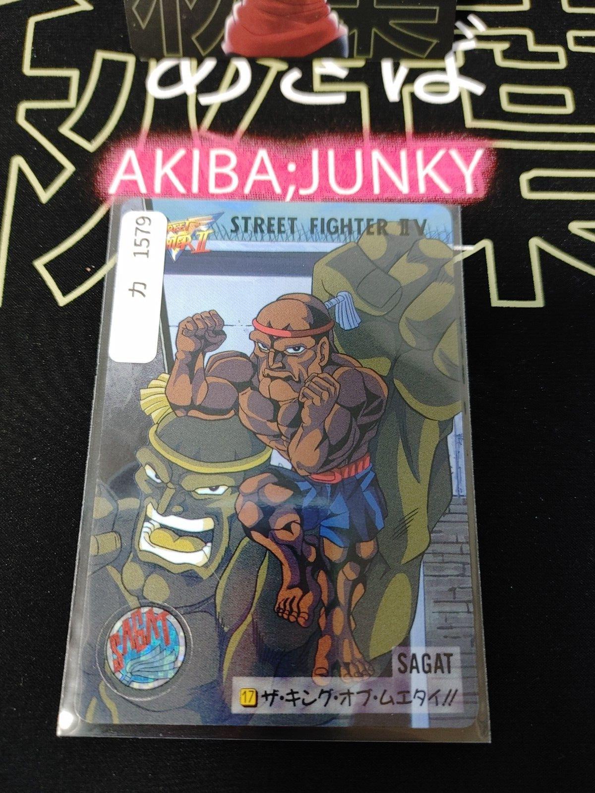 Street Fighter II V Bandai Sagat Carddass Card  Japanese Vintage Japan